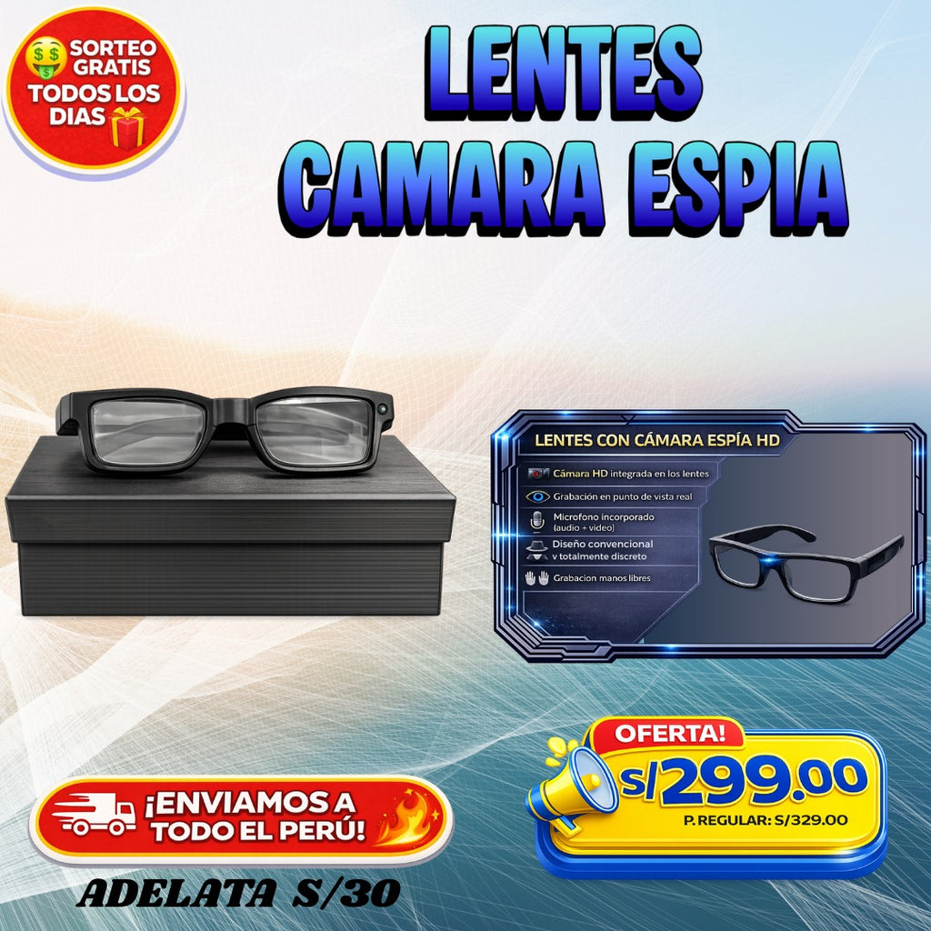 LENTES CON CÁMARA ESPÍA HD 🕶️