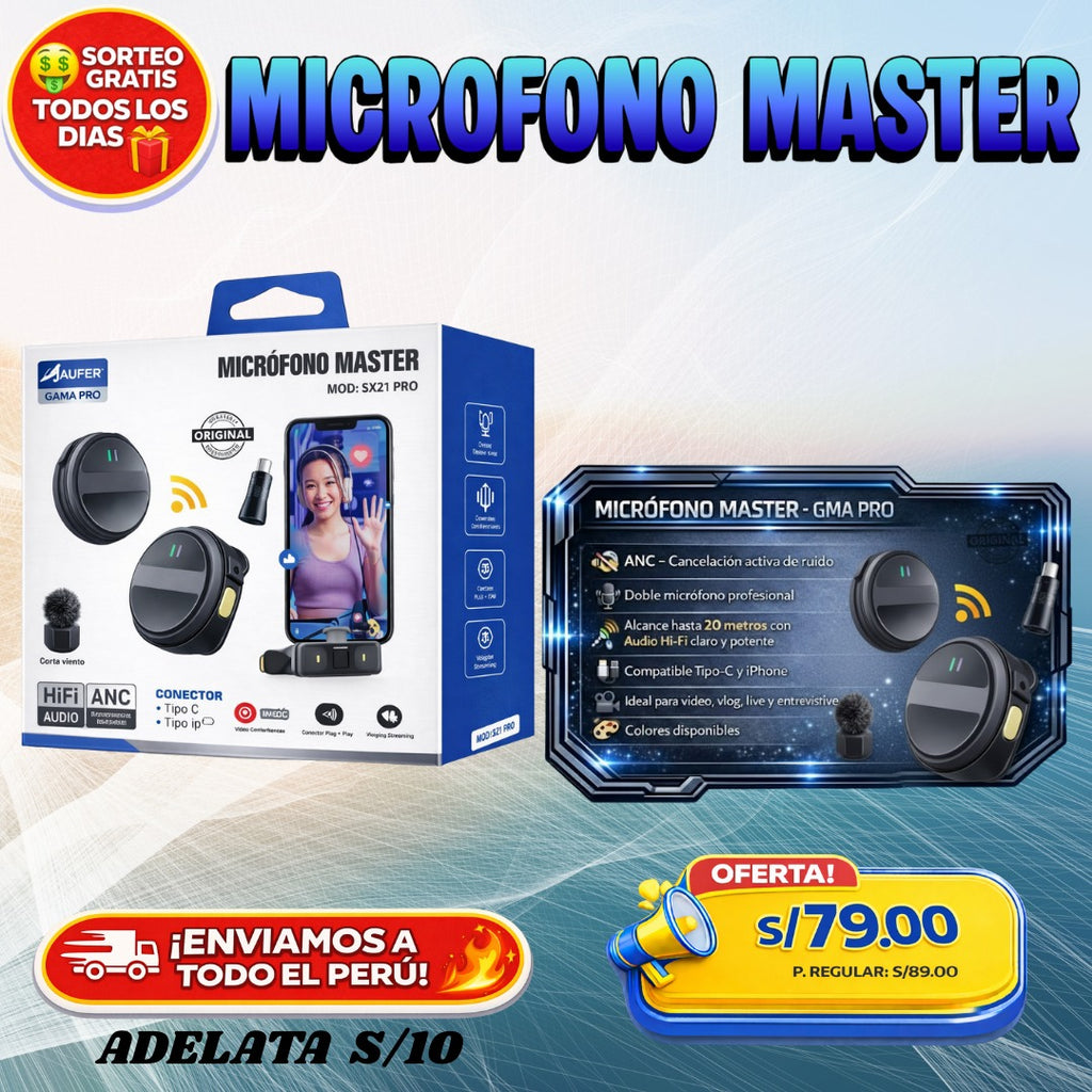 MICRÓFONO MASTER GAMA PRO 🎤