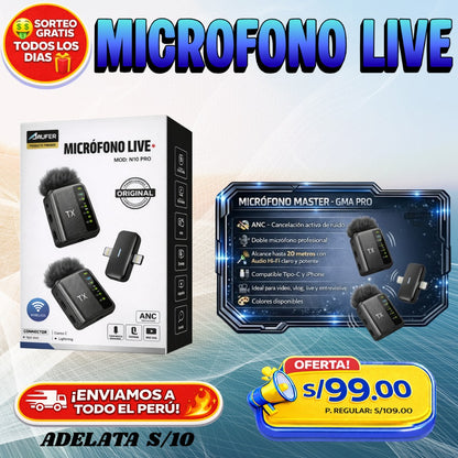 MICRÓFONO LIVE PRO INALÁMBRICO 🎤