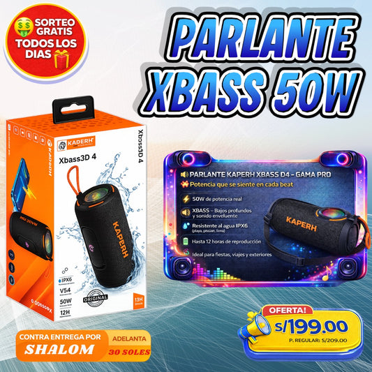 PARLANTE KAPERH XBASS 50W 🔊