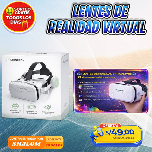 LENTES DE REALIDAD VIRTUAL VR SHINECON  🥽
