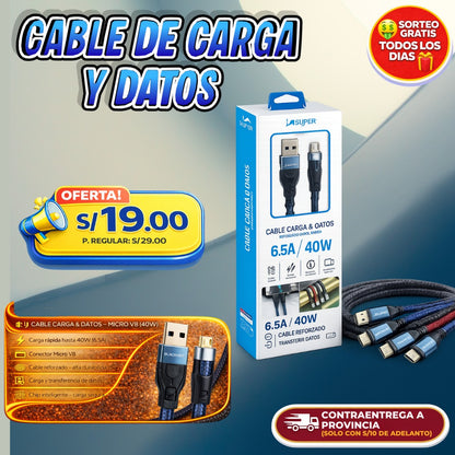 CABLE DE CARGA Y DATOS ⚡
