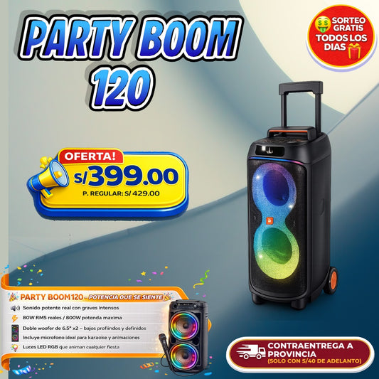 PARLANTE PARTY BOOM 120 🔊🔥
