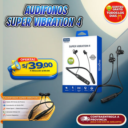 AUDÍFONOS SUPER VIBRATION 4 🎧🔥