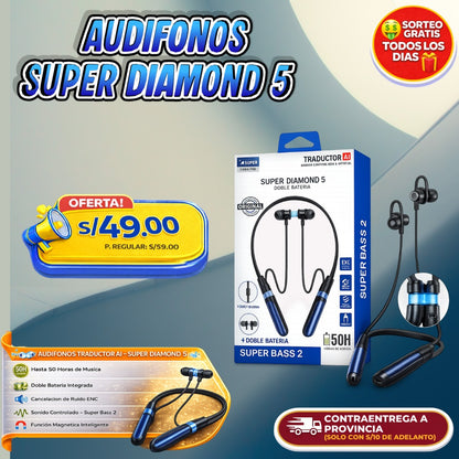 AUDÍFONOS SUPER DIAMOND 5 🎧💎