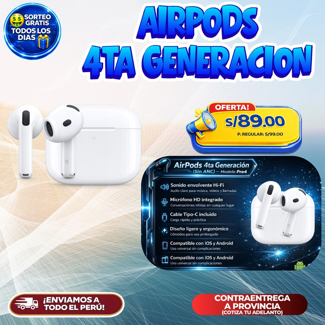 🎧 AirPods 4ta Generación Pro