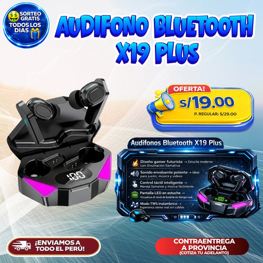 Audífonos Bluetooth X19 Plus 🎧