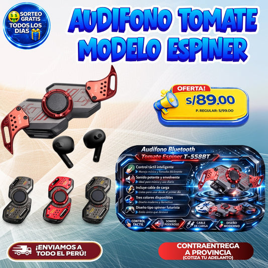 Audífono Bluetooth Tomate Espiner 🎧