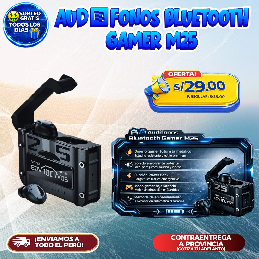 Audífonos Bluetooth Gamer M25 🎮