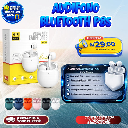 Audífonos Bluetooth P8S 🎧