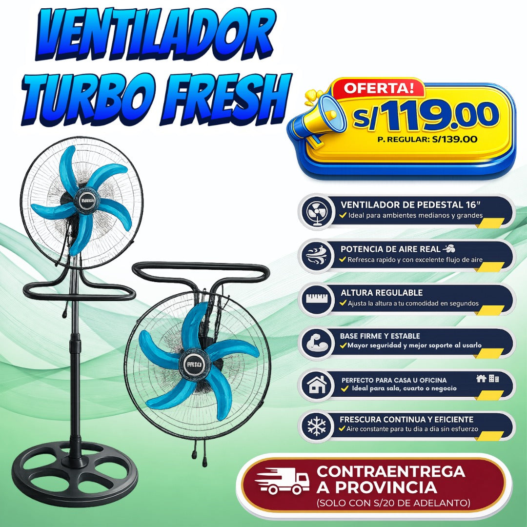 Ventilador de Pie 3 en 1 de 18” – 60W