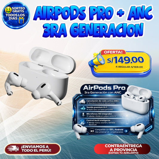 AirPods Pro 3ra Generación + ANC 🎧
