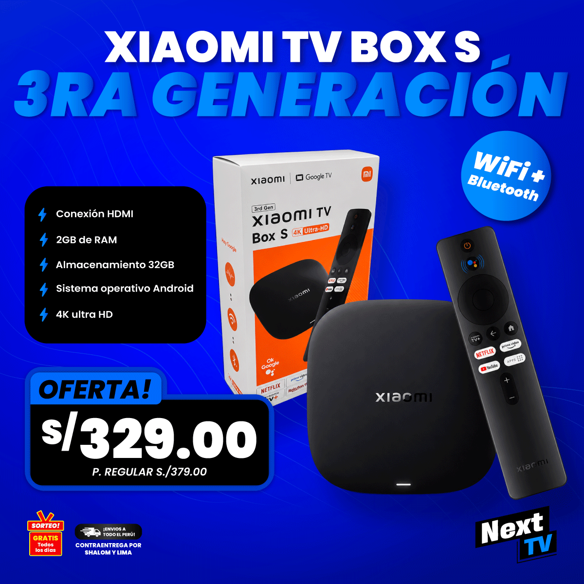 XIAOMI TV BOX S 3RA GENERACIÓN