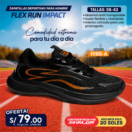Zapatillas Deportivas para Hombre Flex Run Impact - H19S-A
