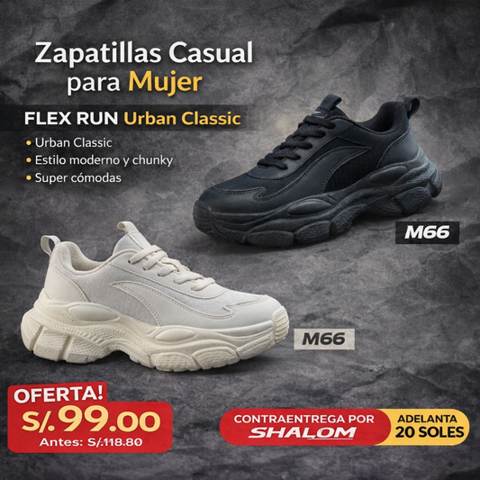 Zapatillas Casual para Mujer Flex Run Urban Classic - M66