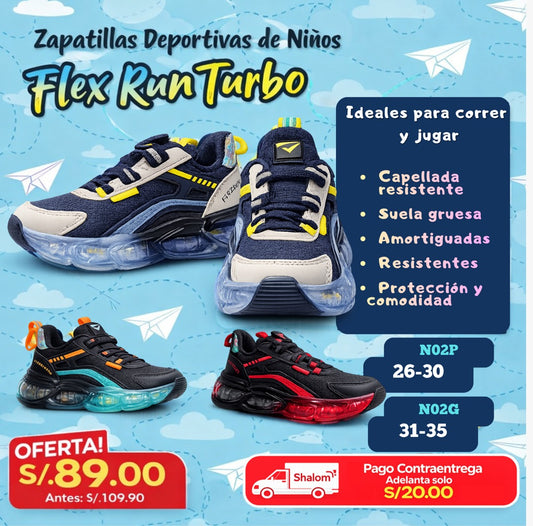 Zapatillas Deportivas para Niños Flex Run Turbo - N02P | N02G