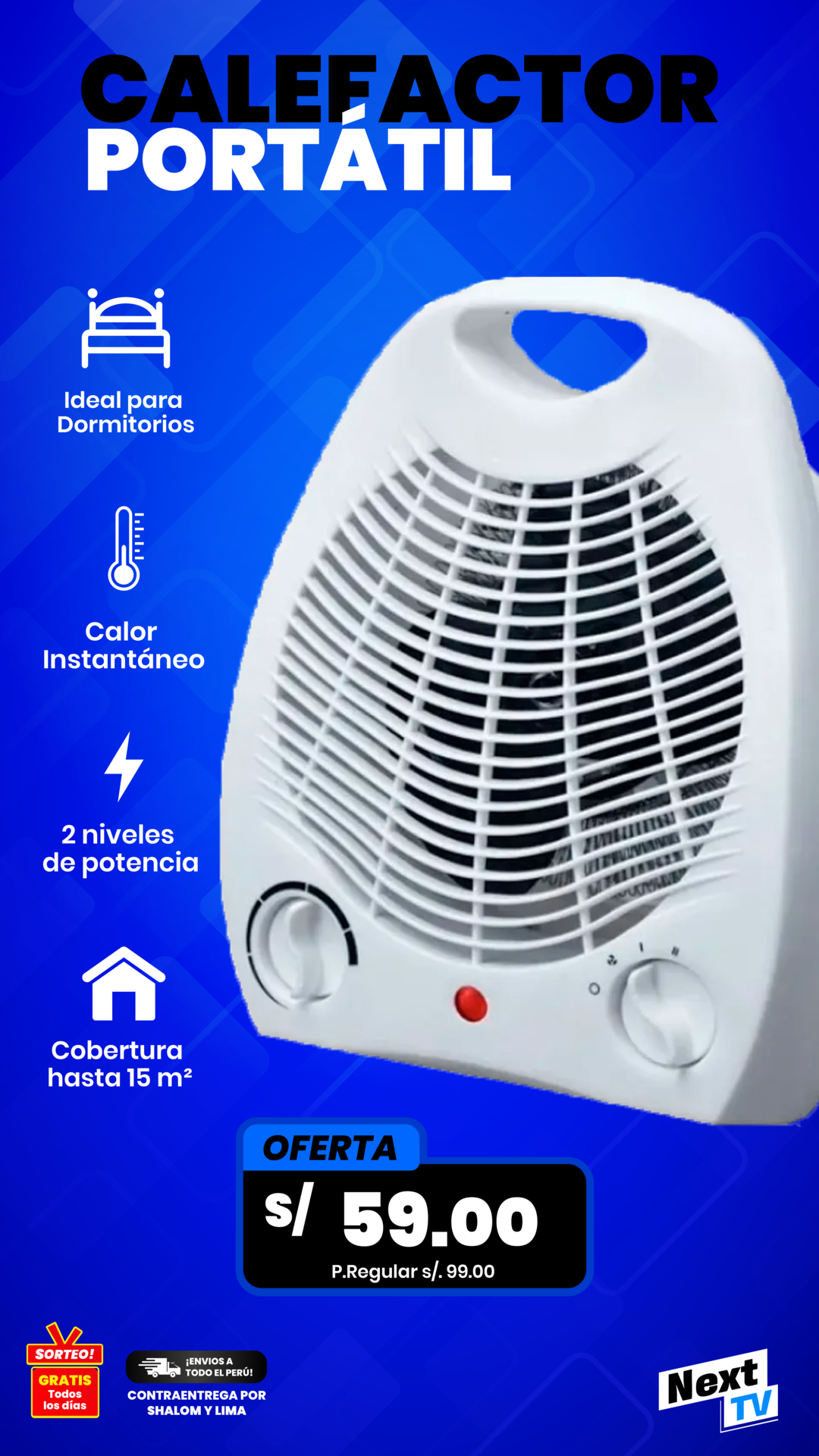 CALEFACTOR PORTÁTIL ELÉCTRICO