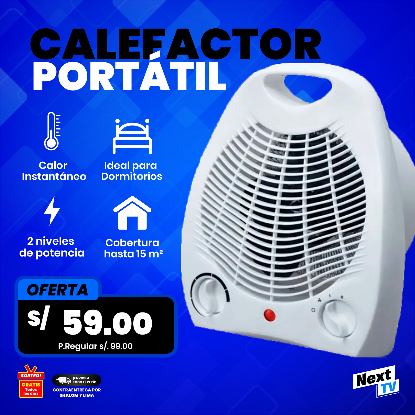 CALEFACTOR PORTÁTIL ELÉCTRICO