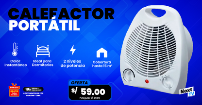 CALEFACTOR PORTÁTIL ELÉCTRICO