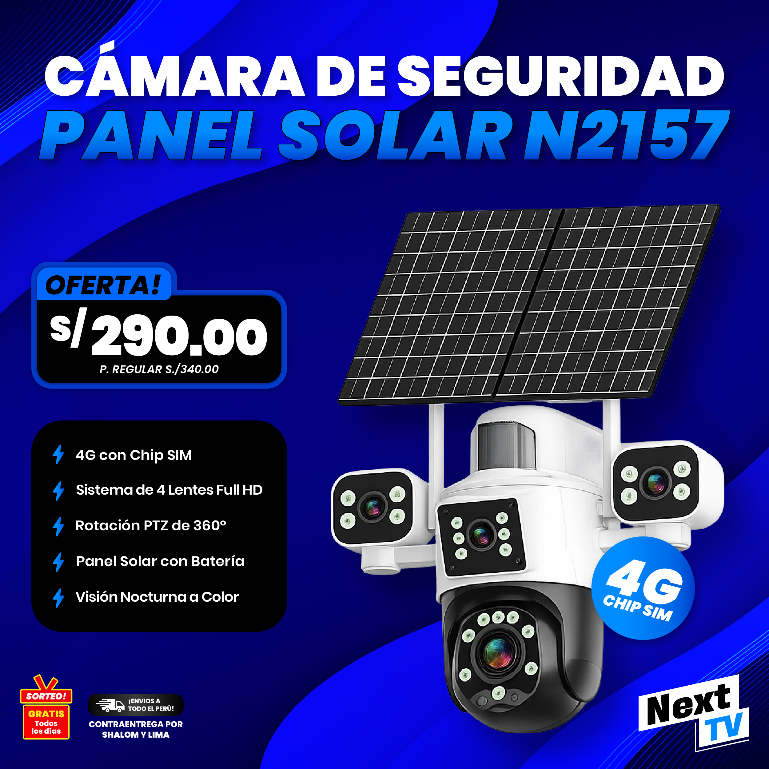 CAMARA CON PANEL SOLAR N2157