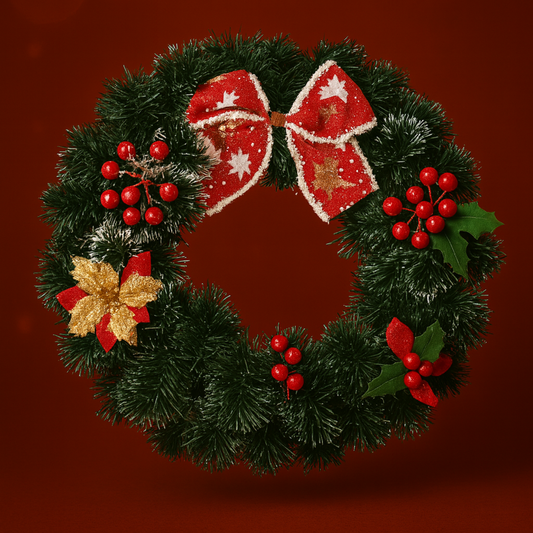 Corona Navideña Nevada