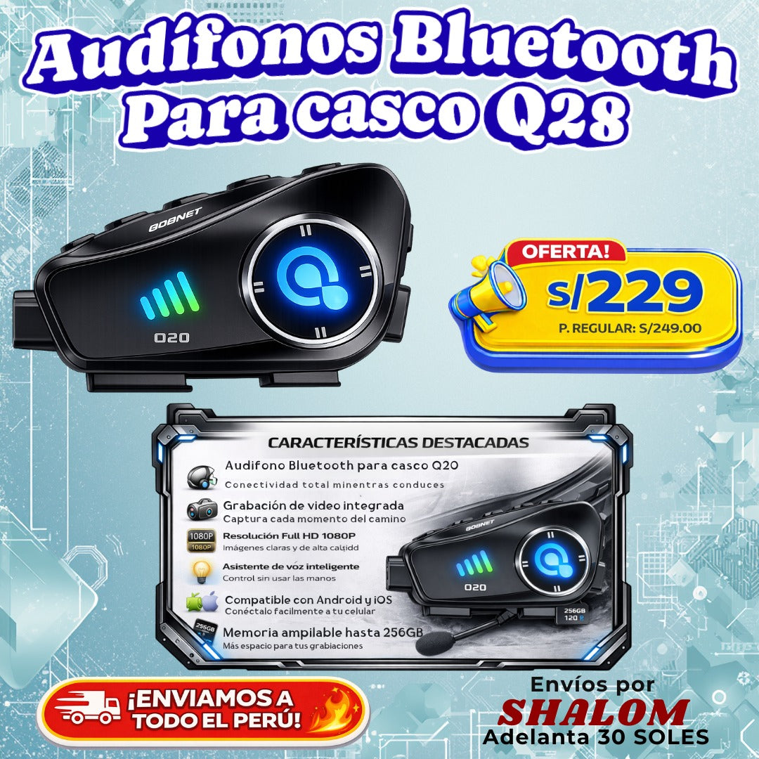 Audífonos Bluetooth para Casco Q28