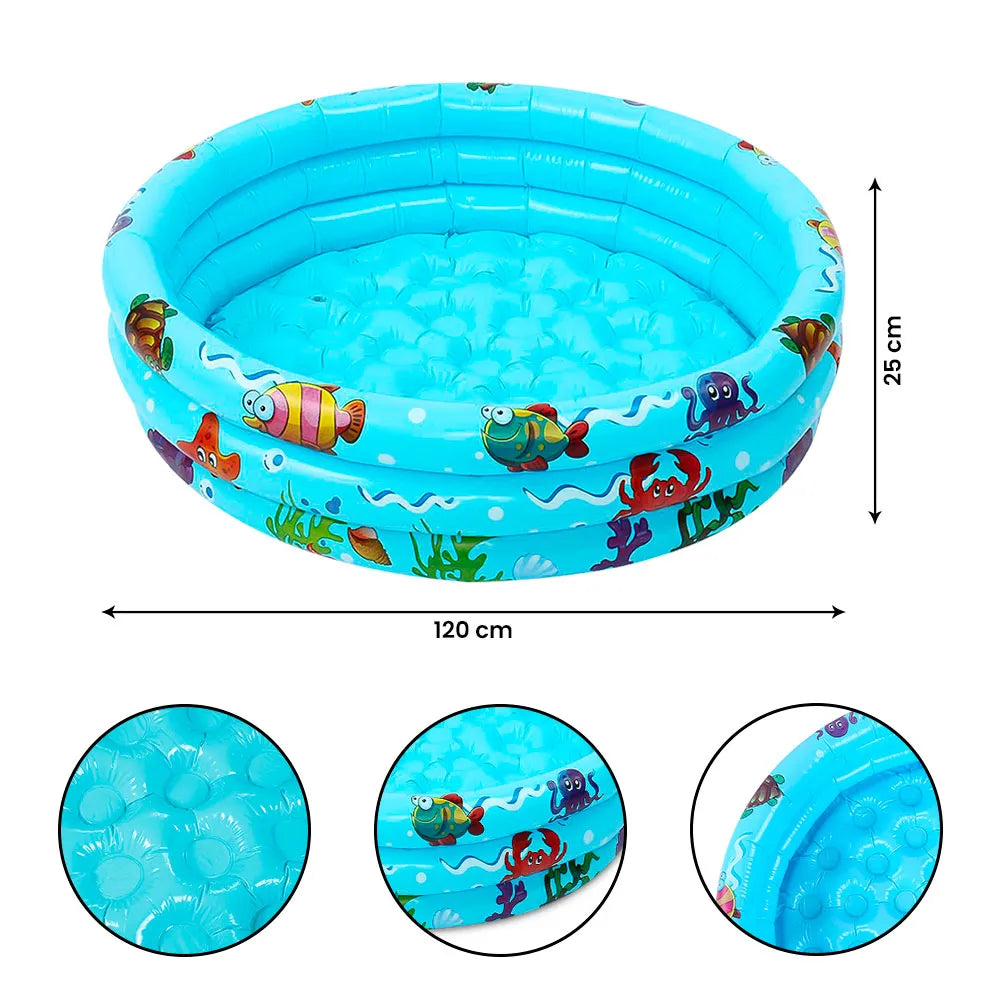 Piscina Inflable Niños Baby Amusement Pool 120cm Azul 140 L