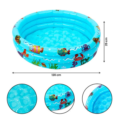 Piscina Inflable para Niños – 120 cm (140 L) Rosada con Peces