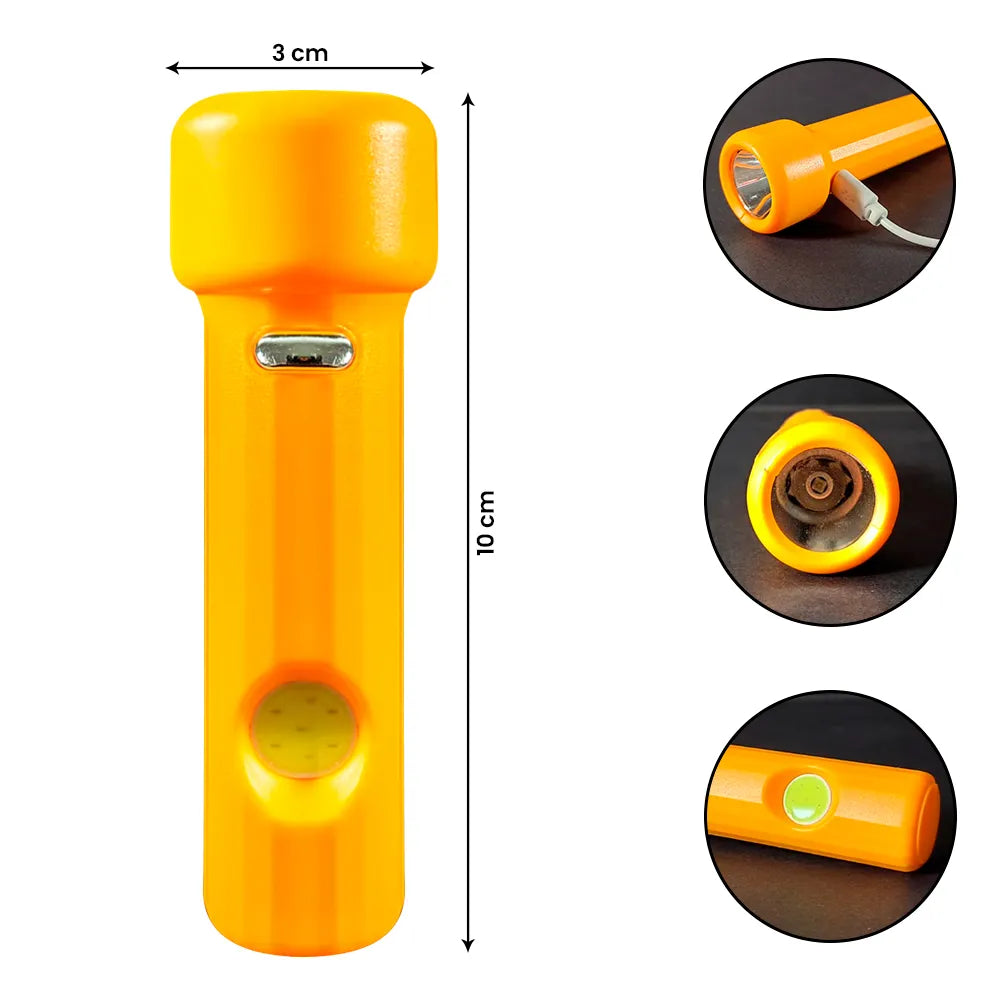 Linterna Portátil Emergencia Camping LED Dual Recargable USB