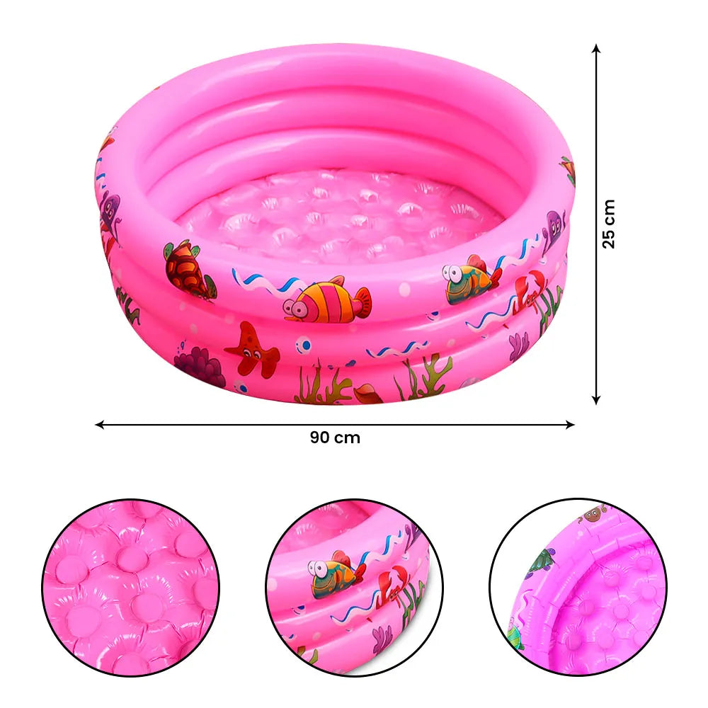 Piscina Inflable Niños Baby Amusement Pool 90cm Verde 100 L