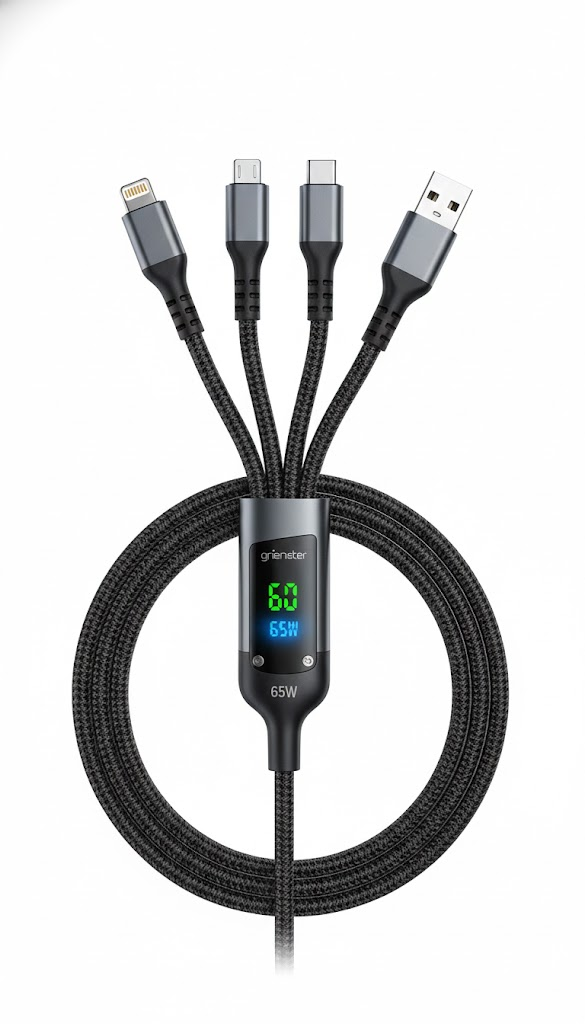 CABLE 3 EN 1 SUPER CARGA RÁPIDA 65W ⚡🔌