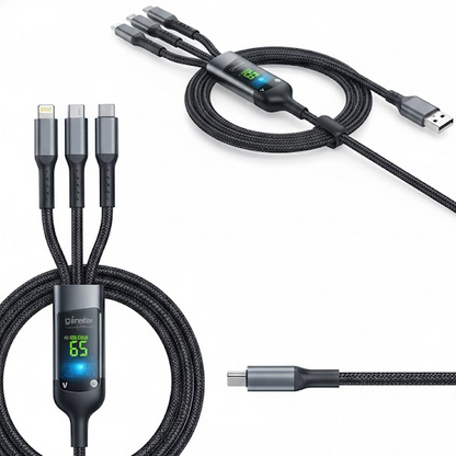 CABLE 3 EN 1 SUPER CARGA RÁPIDA 65W ⚡🔌