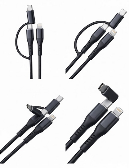 CABLE 3 EN 1 REFORZADO 65W ⚡