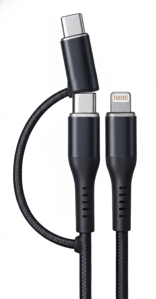CABLE 3 EN 1 REFORZADO 65W ⚡
