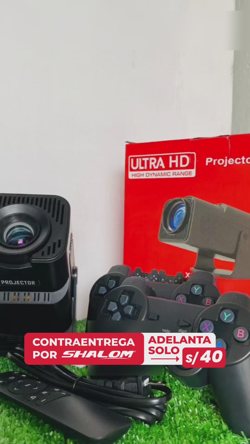 Super Pack Gamer – Proyector + 2 Mandos + Control