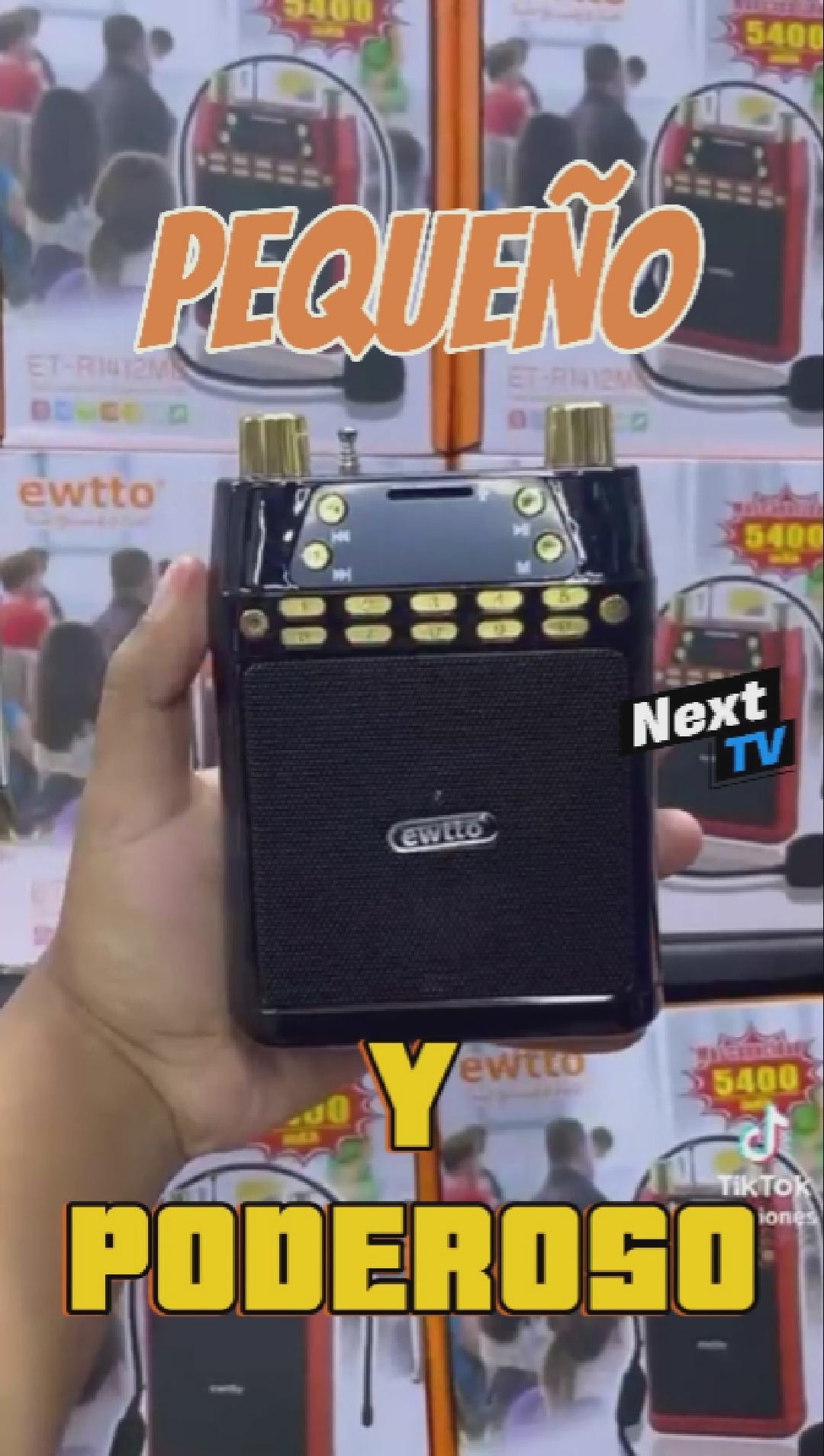 MEGÁFONO EWTTO CON MICRÓFONO DE VINCHA
