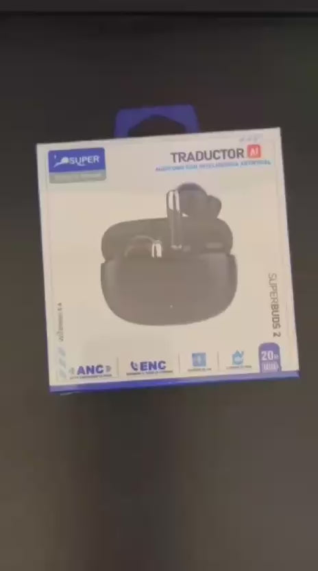 Audífonos Traductor AI SuperBuds 2 – Bluetooth 5.4, 20H batería, cancelación de ruido