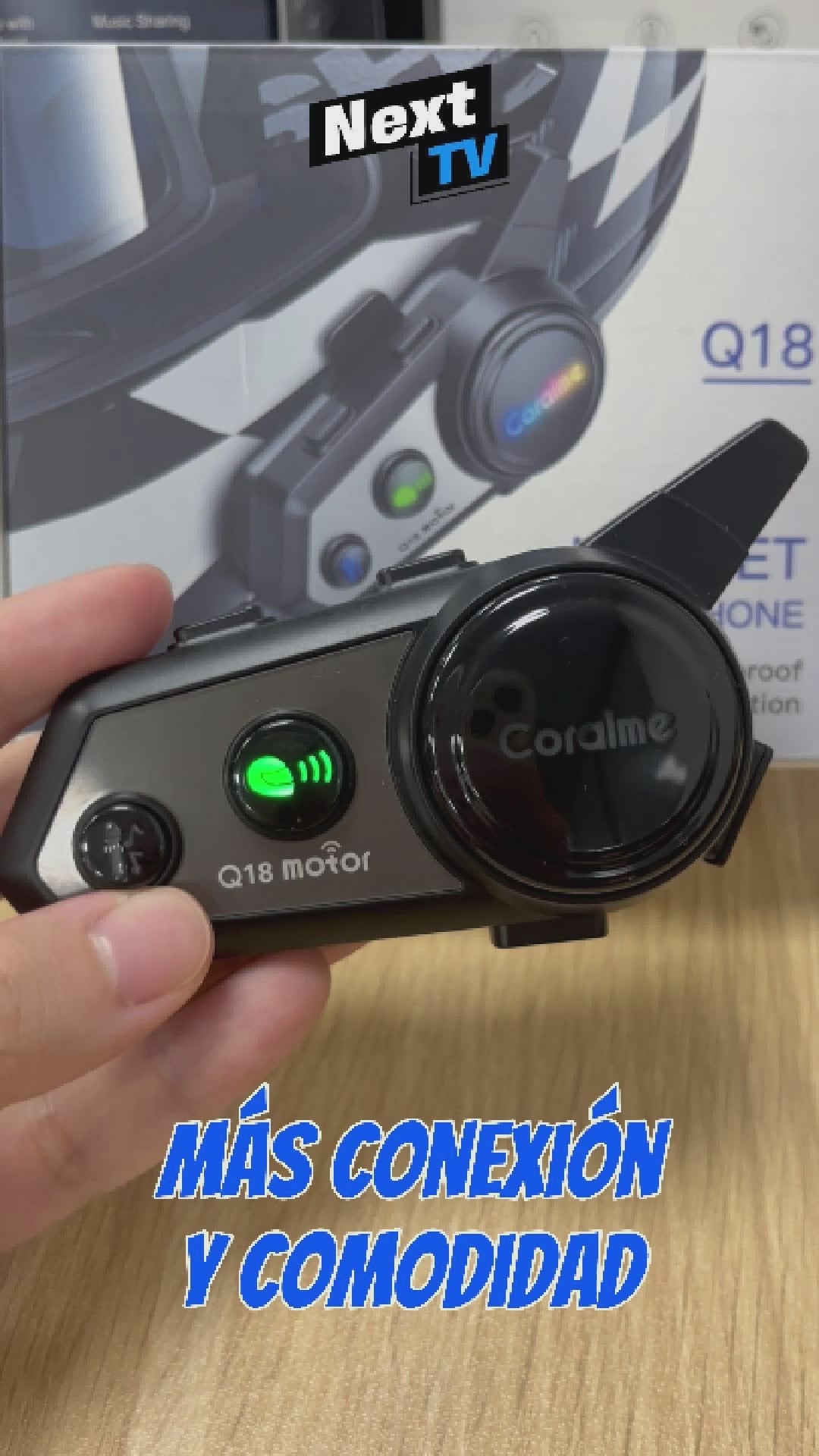 INTERCOMUNICADOR BLUETOOTH PARA CASCO Q18