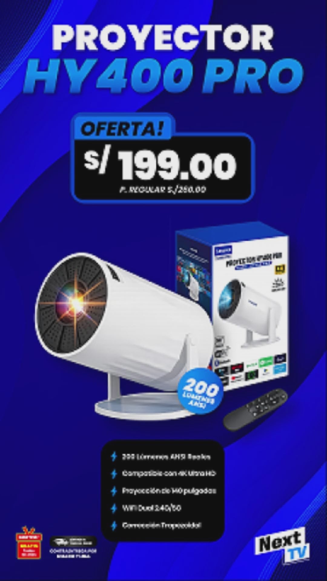 PROYECTOR HY400 PRO
