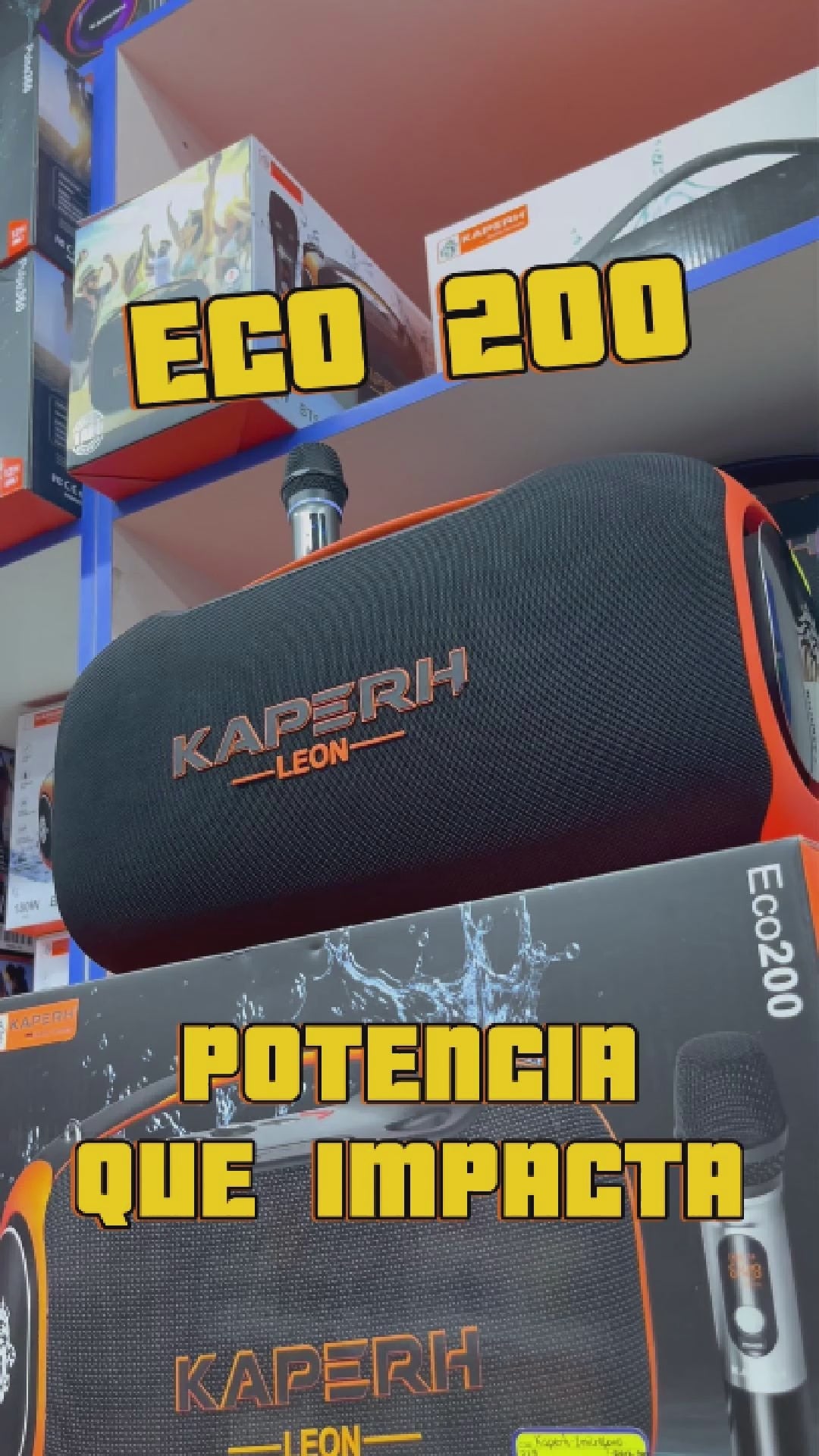 PARLANTE KAPERH 29 - ECO 200 + MICRÓFONO INALÁMBRICO