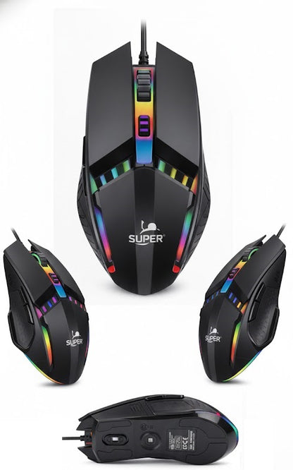 Mouse USB Alámbrico VOLCAN RGB - PC10 🔥