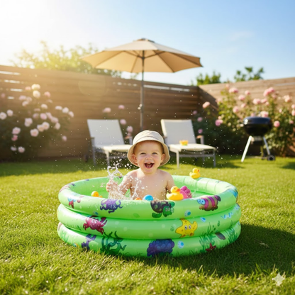Piscina Inflable Niños Baby Amusement Pool 90cm Verde 100 L