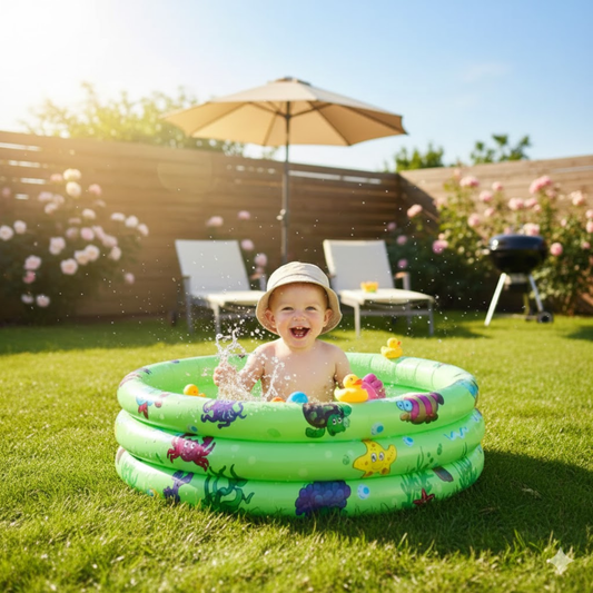 Piscina Inflable Niños Baby Amusement Pool 90cm Verde 100 L